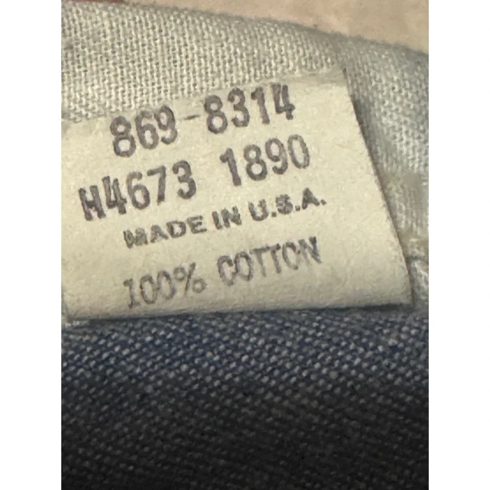 Vintage OshKosh Bgosh Kids 2T Denim Overalls Plaid Cuffs Made in USA 869-8314